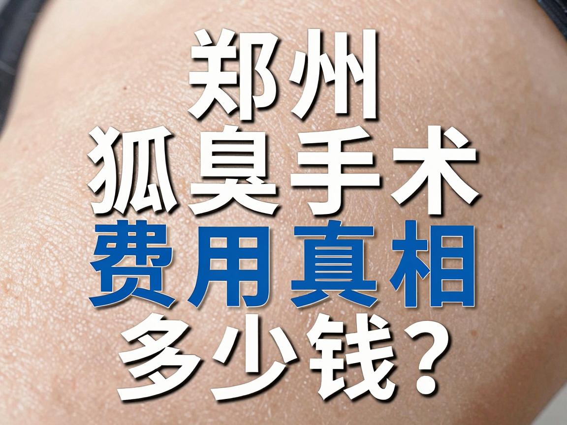 郑州狐臭微创手术多少钱？揭秘狐臭手术费用真相与省钱攻略