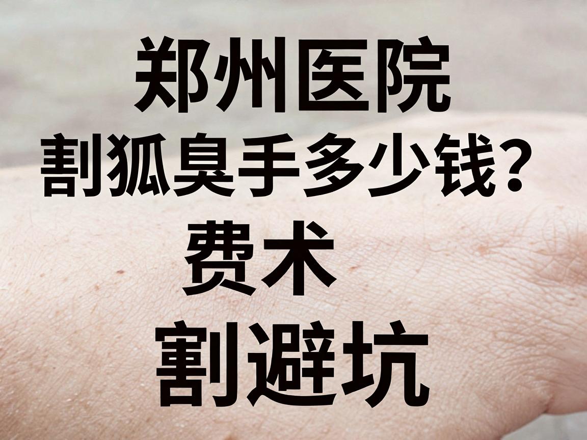 郑州医院割狐臭手术多少钱？割狐臭费用明细与避坑指南