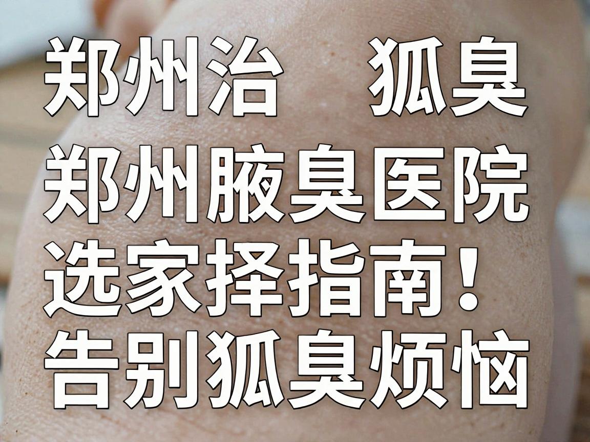 郑州治狐臭哪家医院更专业？郑州腋臭医院选择指南，告别狐臭烦恼