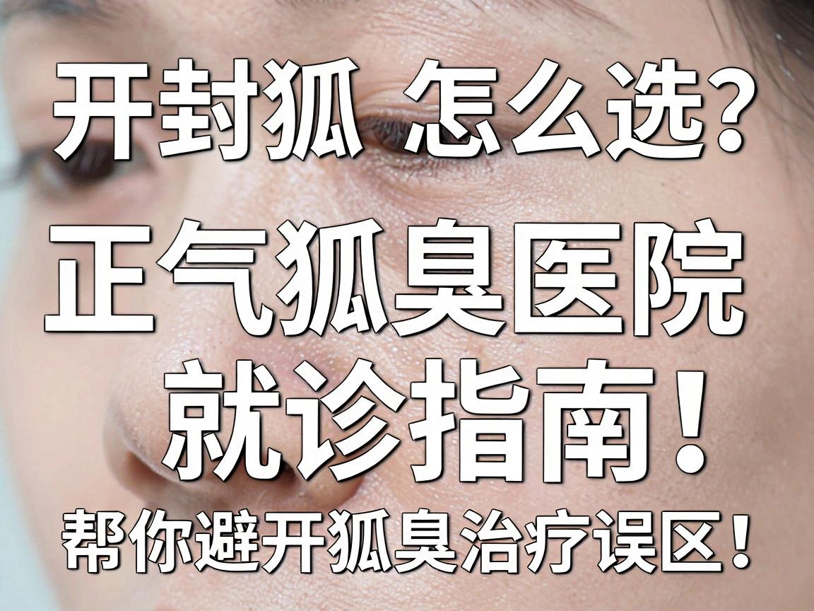 开封狐臭医院怎么选？正规狐臭医院就诊指南，帮你避开狐臭治疗误区