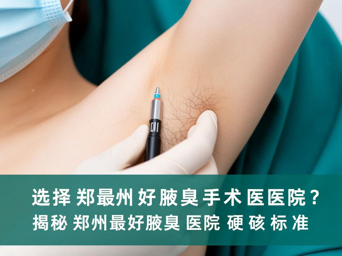 选择郑州最好腋臭手术医院？揭秘郑州最好腋臭医院的硬核标准