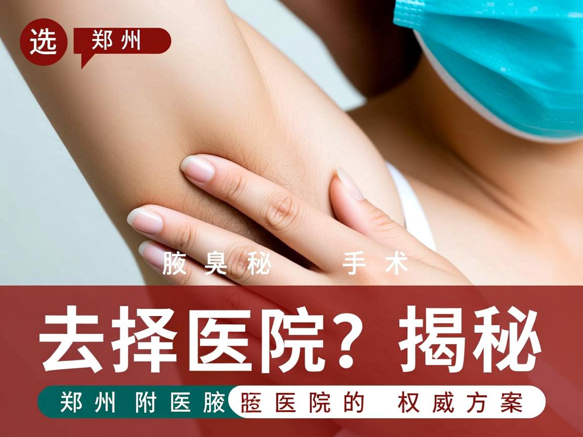 选择郑州去腋臭手术医院？揭秘郑州附医腋臭医院的权威方案