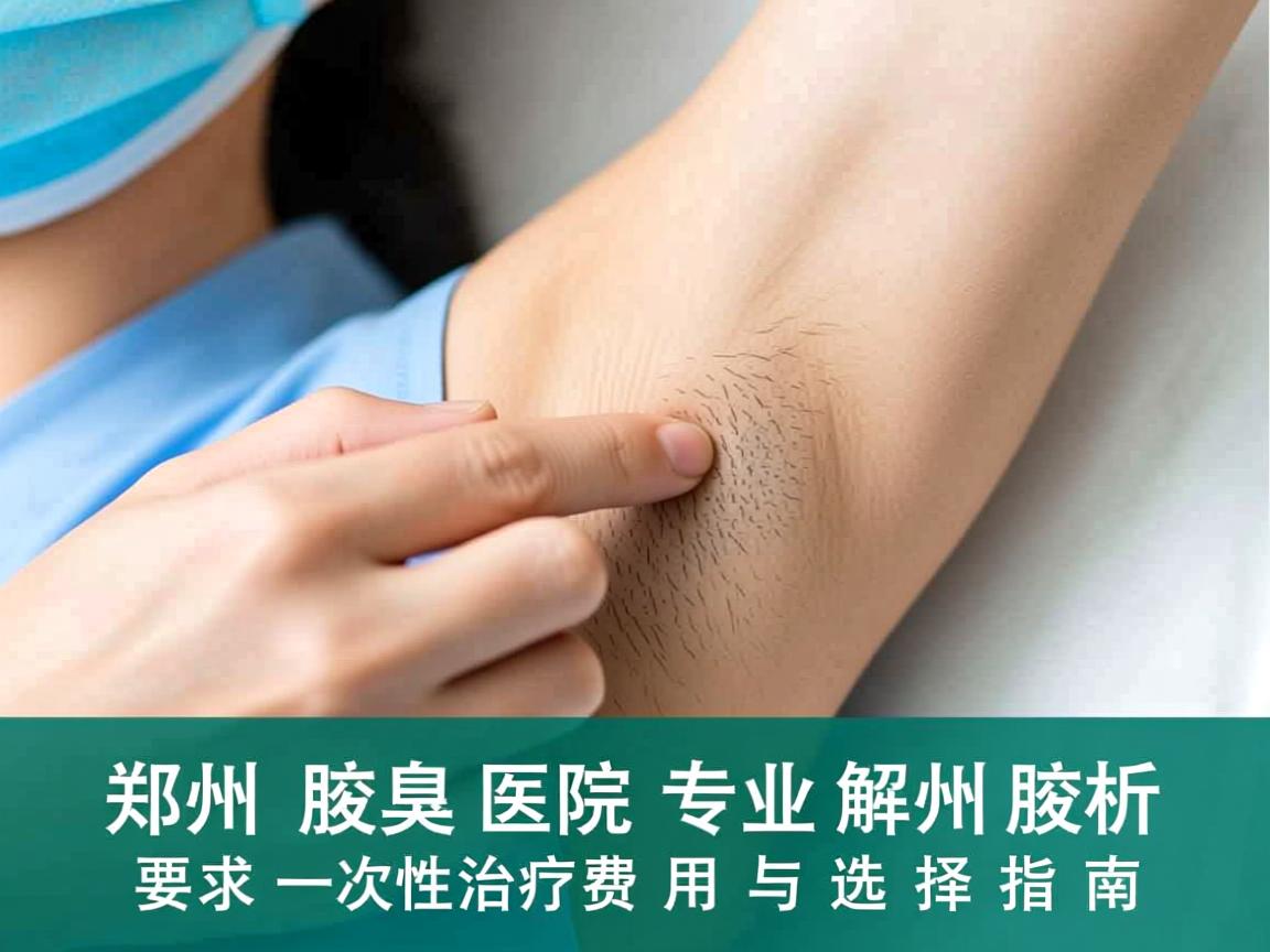 郑州腋臭医院专业解析，郑州腋臭一次性治疗费用与选择指南