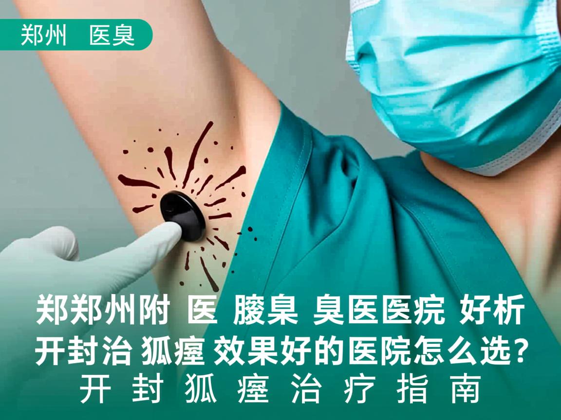 郑州附医腋臭医院解析，开封治狐臭效果好的医院怎么选？开封狐臭治疗指南