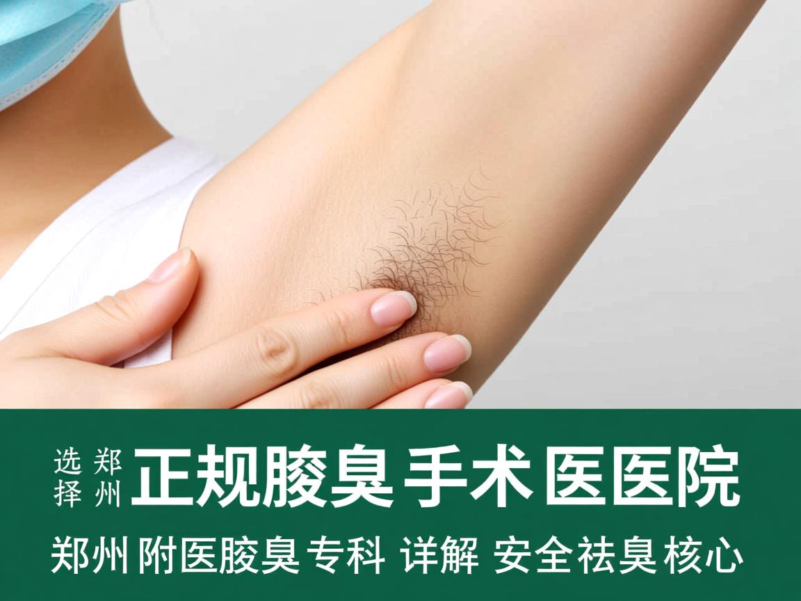 选择郑州正规腋臭手术医院，郑州附医腋臭专科详解安全祛臭核心