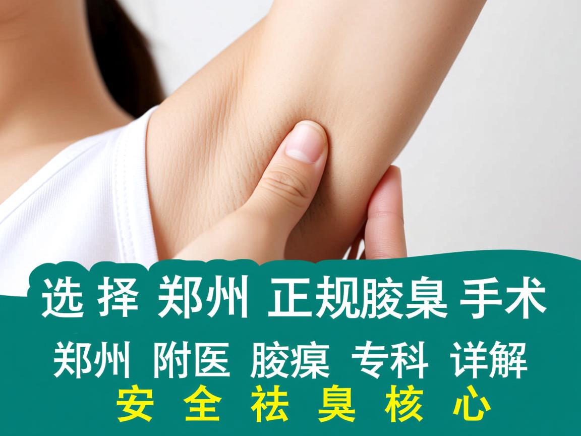 选择郑州正规腋臭手术医院，郑州附医腋臭专科详解安全祛臭核心