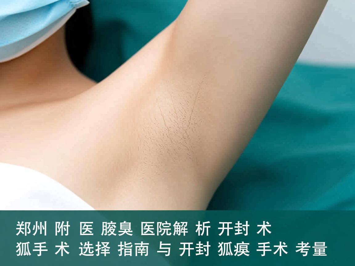 郑州附医腋臭医院解析，开封狐臭手术选择指南与开封狐臭手术考量