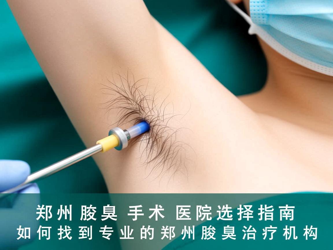 郑州腋臭手术医院选择指南，如何找到专业的郑州腋臭治疗机构