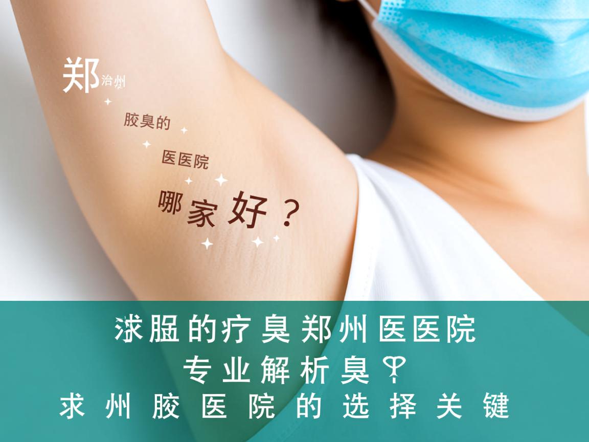 郑州治疗腋臭的医院哪家好？专业解析郑州腋臭医院的选择关键