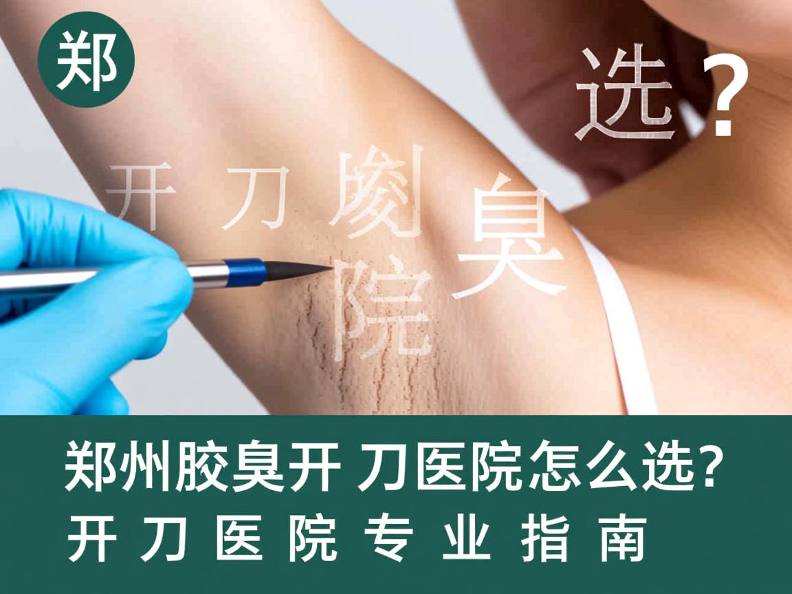 在郑州腋臭开刀医院怎么选？郑州腋臭开刀医院专业指南