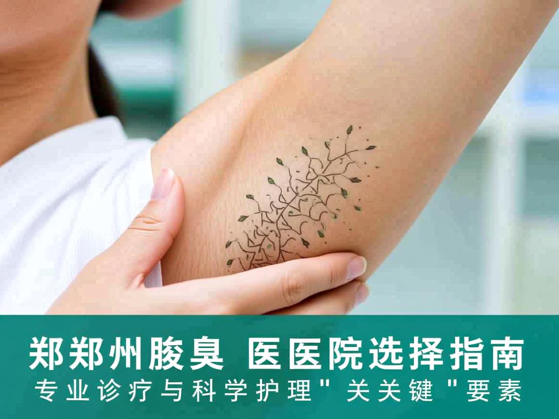 郑州腋臭医院选择指南，专业诊疗与科学护理的关键要素
