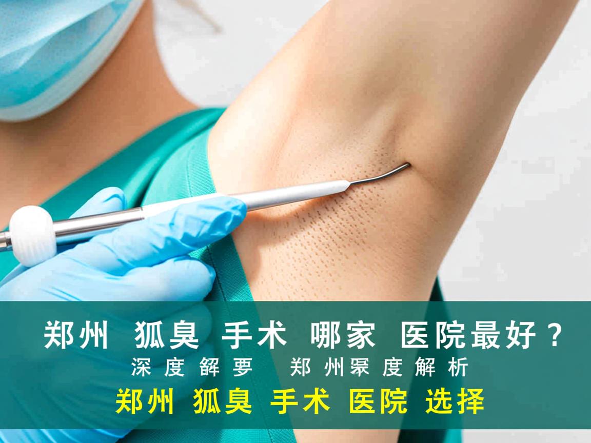郑州狐臭手术哪家医院最好？深度解析郑州狐臭手术医院选择