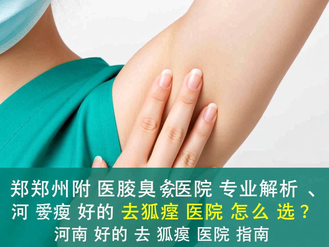 郑州附医腋臭医院专业解析，河南好的去狐臭医院怎么选？河南好的去狐臭医院指南