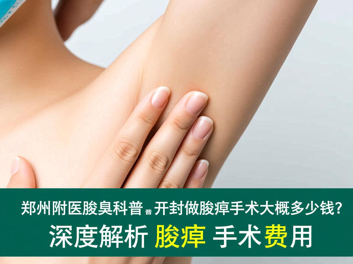 郑州附医腋臭科普，开封做腋臭手术大概多少钱？深度解析腋臭手术费用