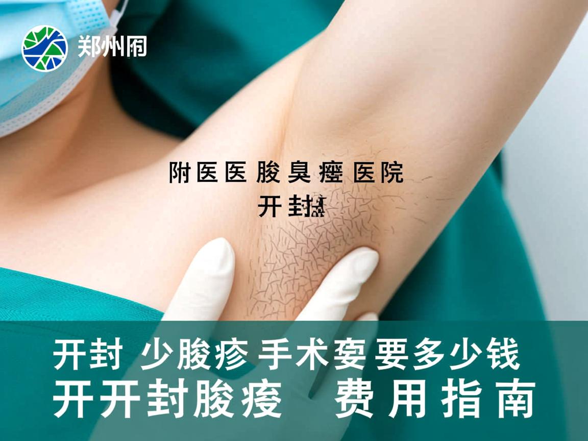 郑州附医腋臭医院解析，开封腋臭手术要多少钱，开封腋臭费用指南