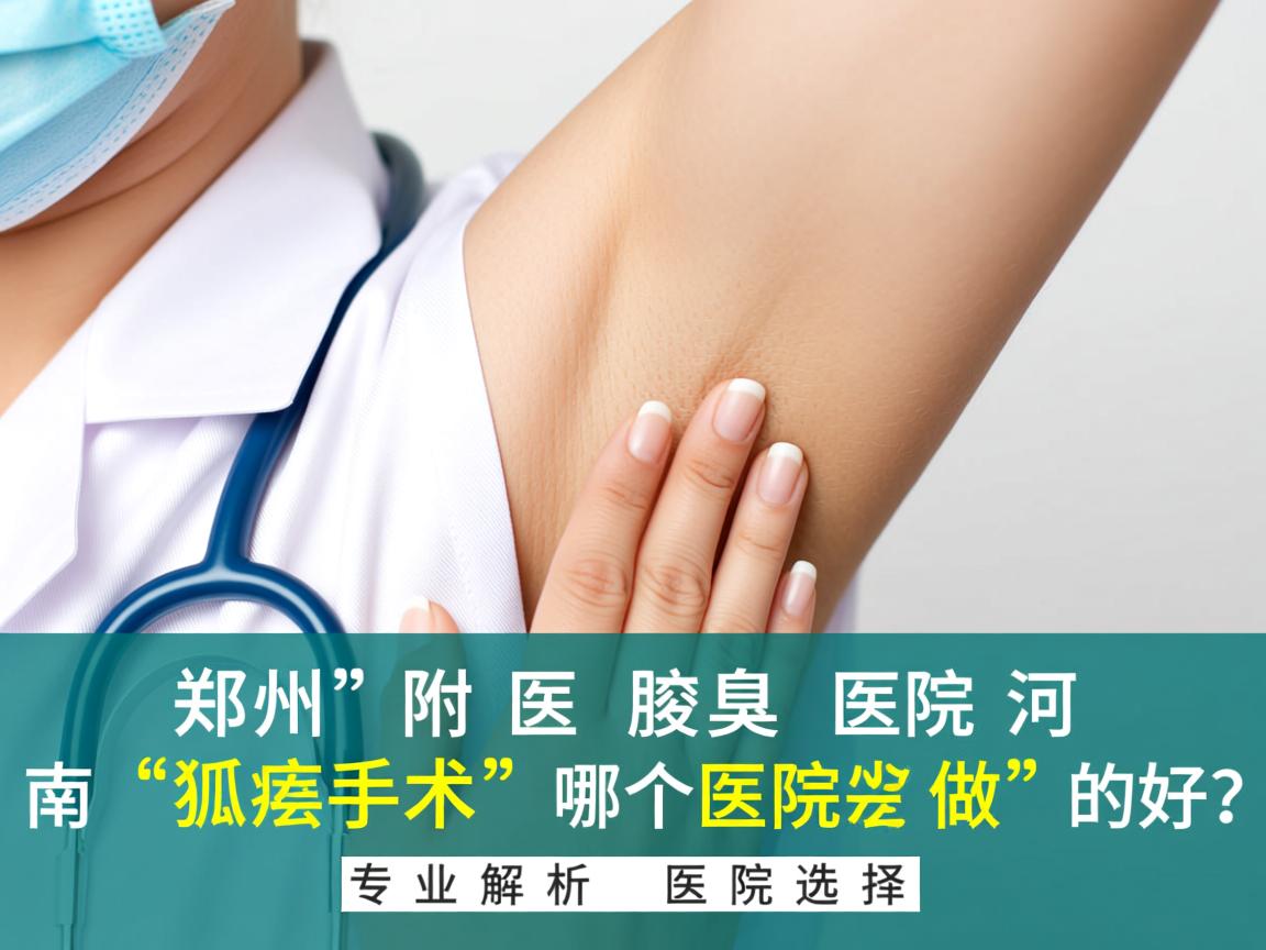 郑州附医腋臭医院，河南狐臭手术哪个医院做的好？专业解析医院选择