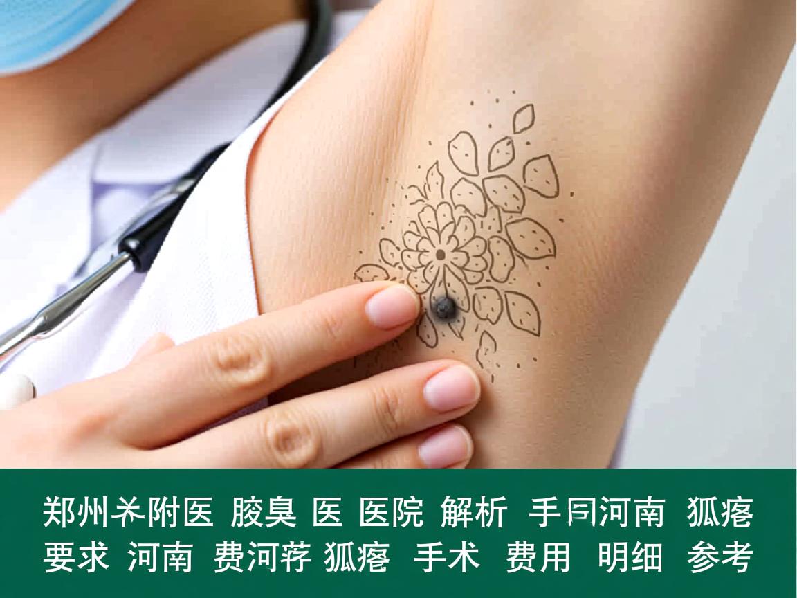 郑州附医腋臭医院解析，河南狐臭手术费用，河南狐臭手术费用明细参考
