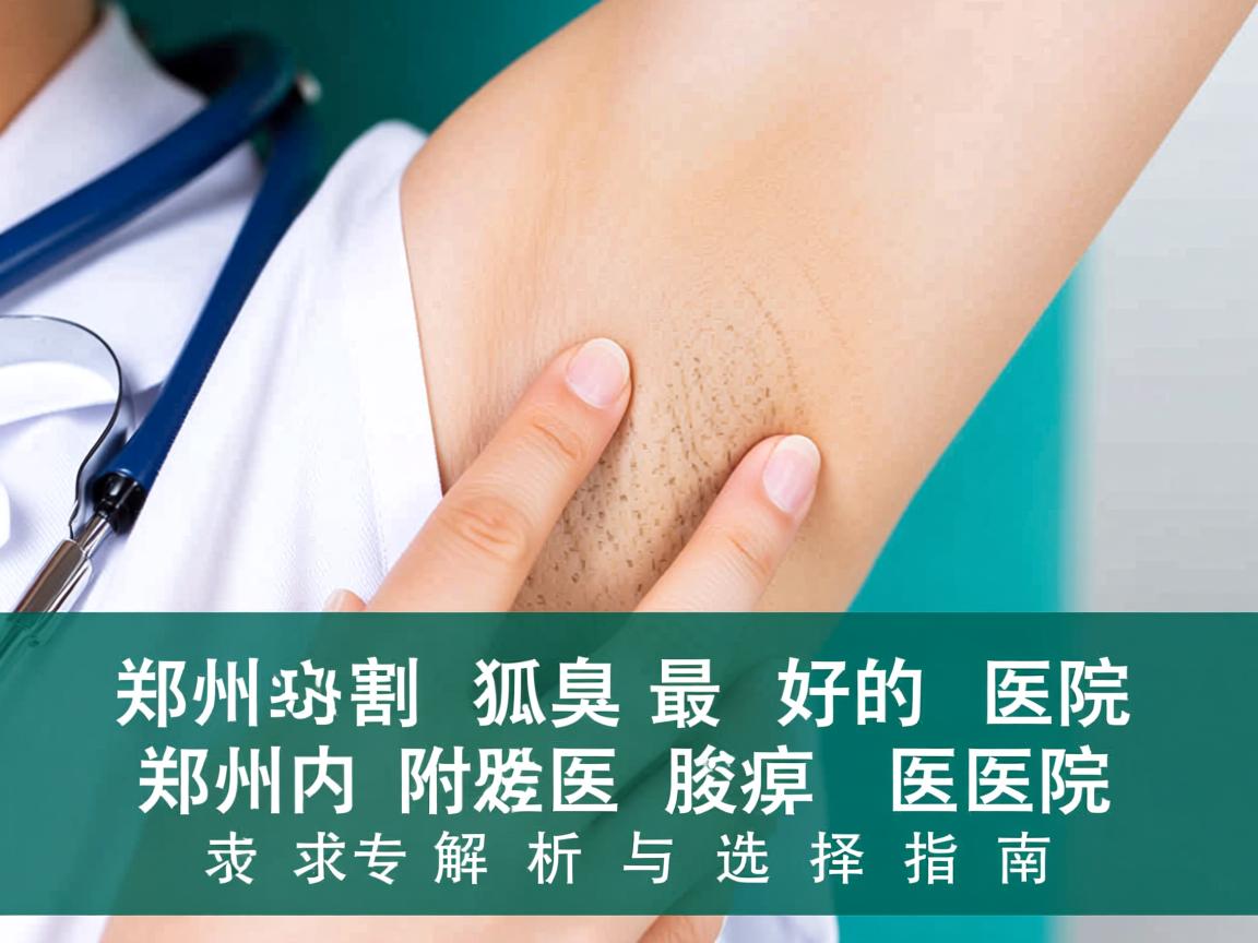 郑州割狐臭最好的医院,郑州附医腋臭医院专业解析与选择指南 郑州割狐臭最好的医院,郑州附医腋臭医院专业解析与选择指南