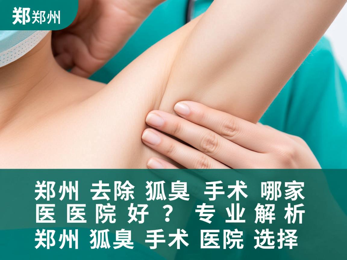 郑州去除狐臭手术哪家医院好？专业解析郑州狐臭手术医院选择