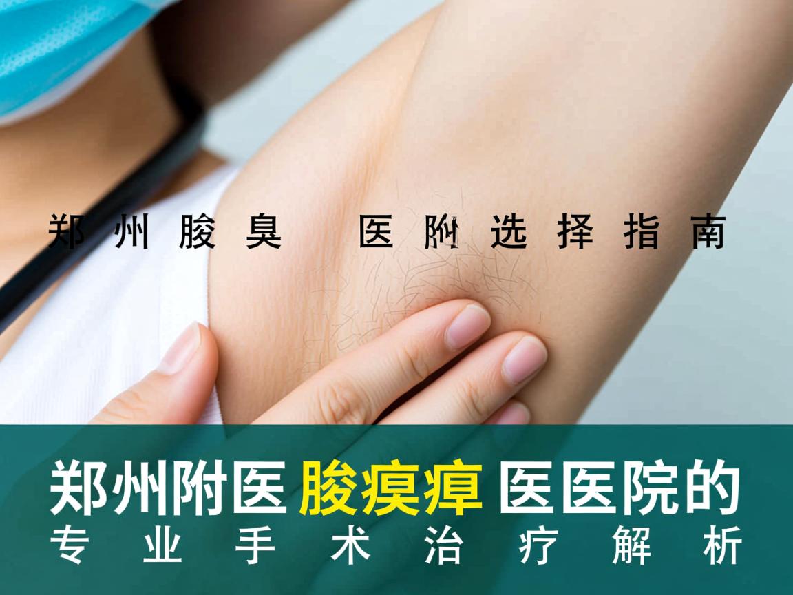 郑州腋臭医院选择指南，郑州附医腋臭医院的专业手术治疗解析