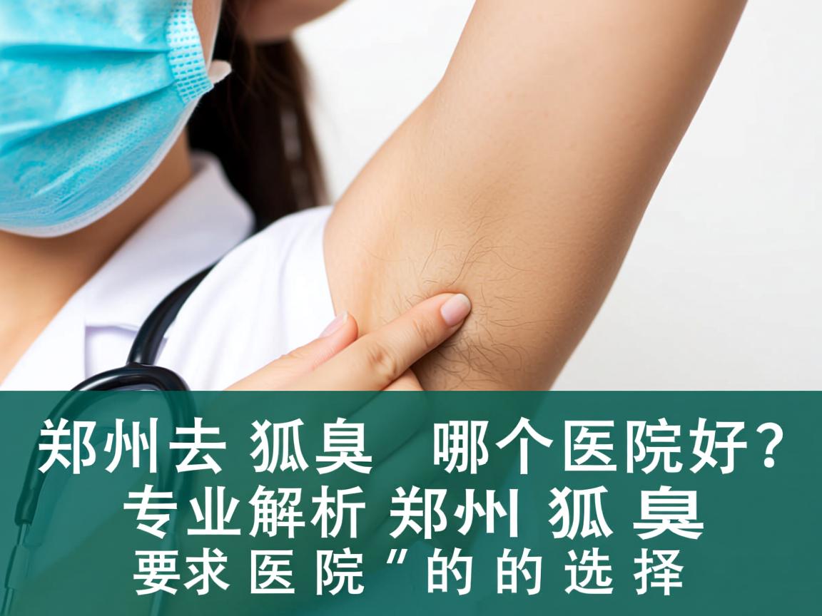 郑州去狐臭哪个医院好？专业解析郑州狐臭医院的选择