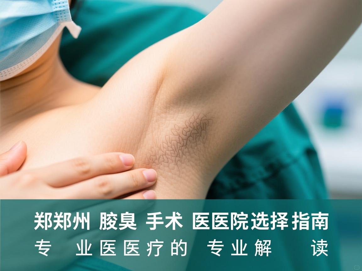 郑州腋臭手术医院选择指南，专业医院的专业解读