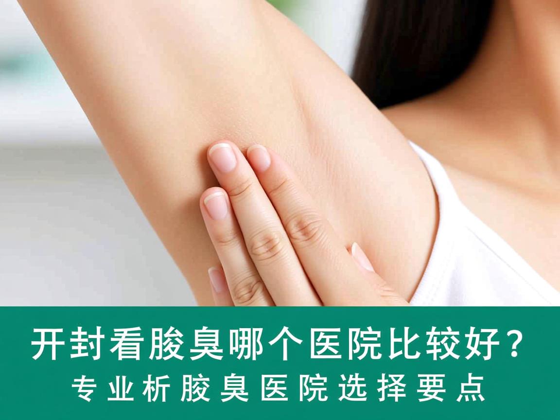 开封看腋臭哪个医院比较好？专业解析腋臭医院选择要点