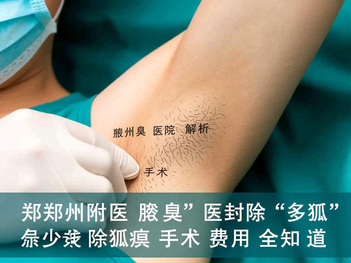 郑州附医腋臭医院解析，开封除狐臭手术多少钱，除狐臭手术费用全知道