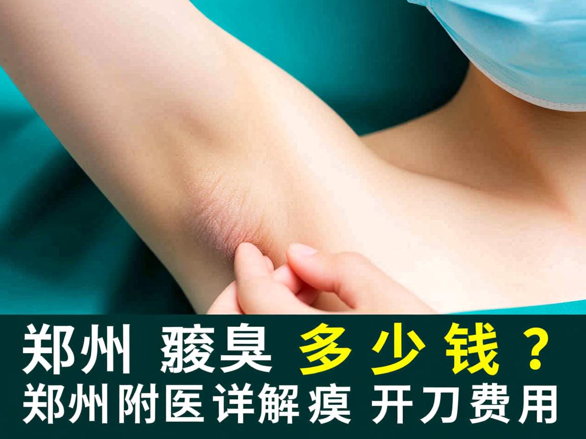 郑州腋臭手术多少钱？郑州附医详解腋臭开刀费用