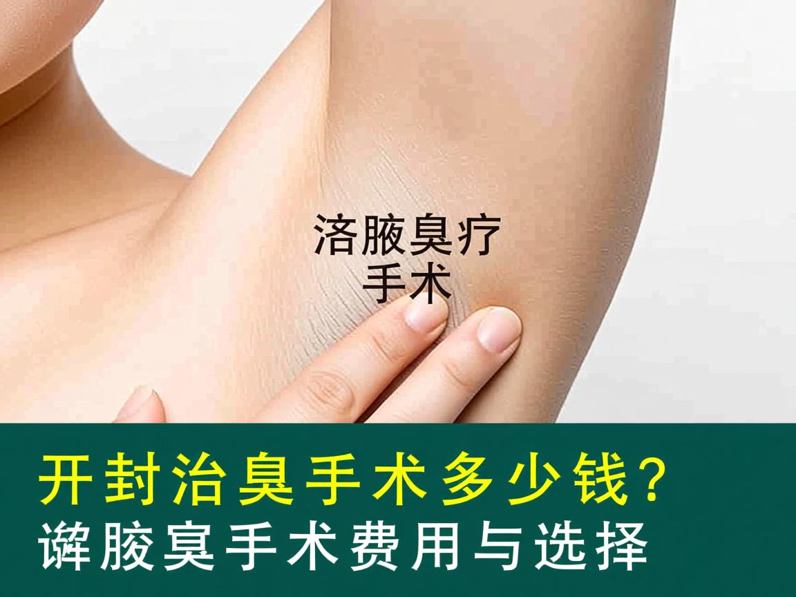 开封治疗腋臭手术多少钱？详解腋臭手术费用与选择