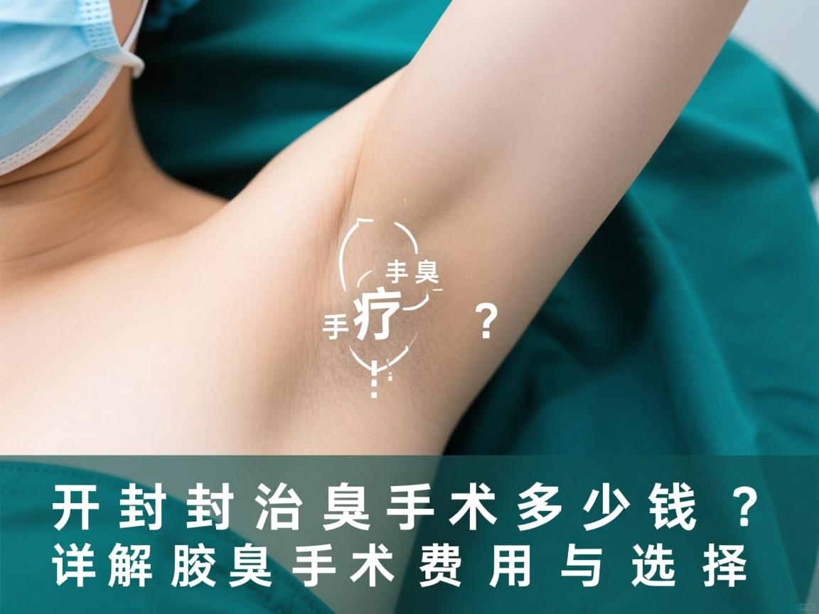 开封治疗腋臭手术多少钱？详解腋臭手术费用与选择