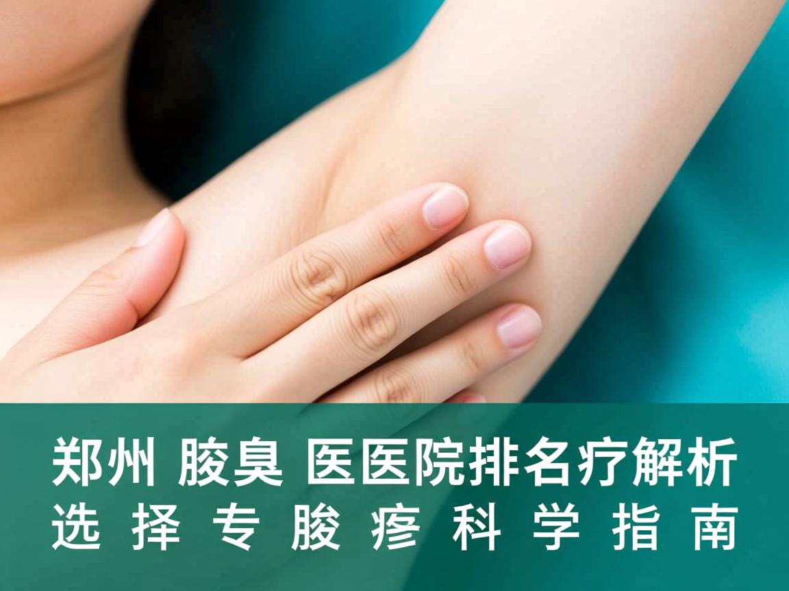 郑州腋臭医院排名解析，选择专业腋臭医院的科学指南