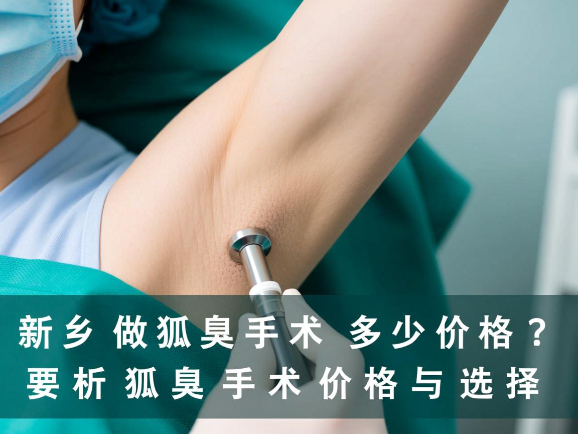 新乡做狐臭手术多少价格？解析狐臭手术价格与选择