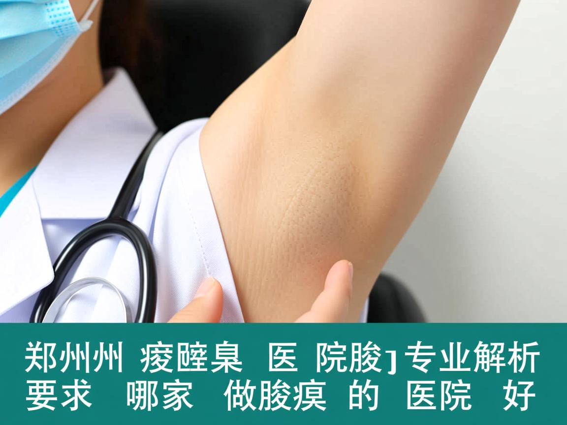 郑州腋臭医院专业解析，郑州哪家做腋臭的医院好