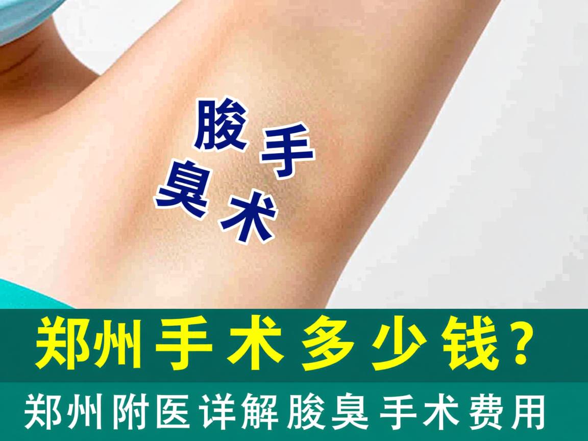 郑州腋臭手术多少钱？郑州附医详解腋臭手术费用