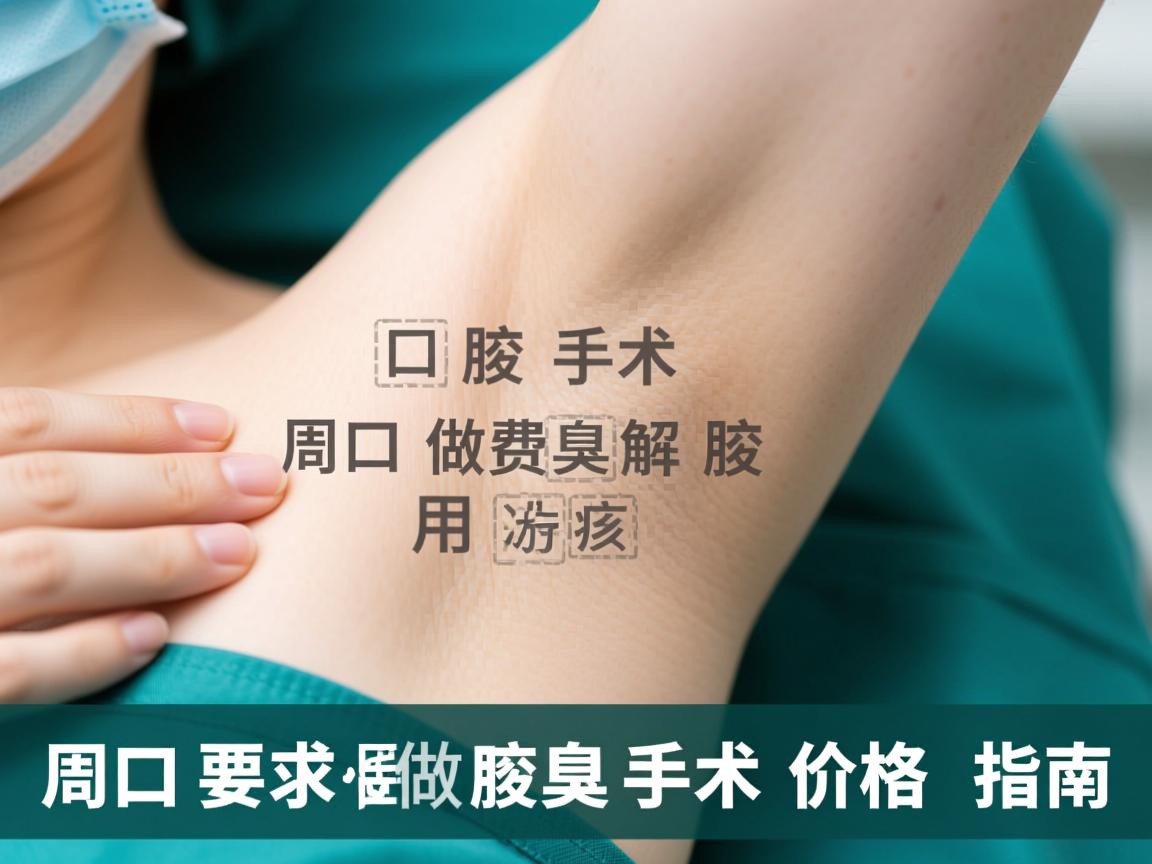 周口腋臭手术费用解析，周口做腋臭手术价格指南