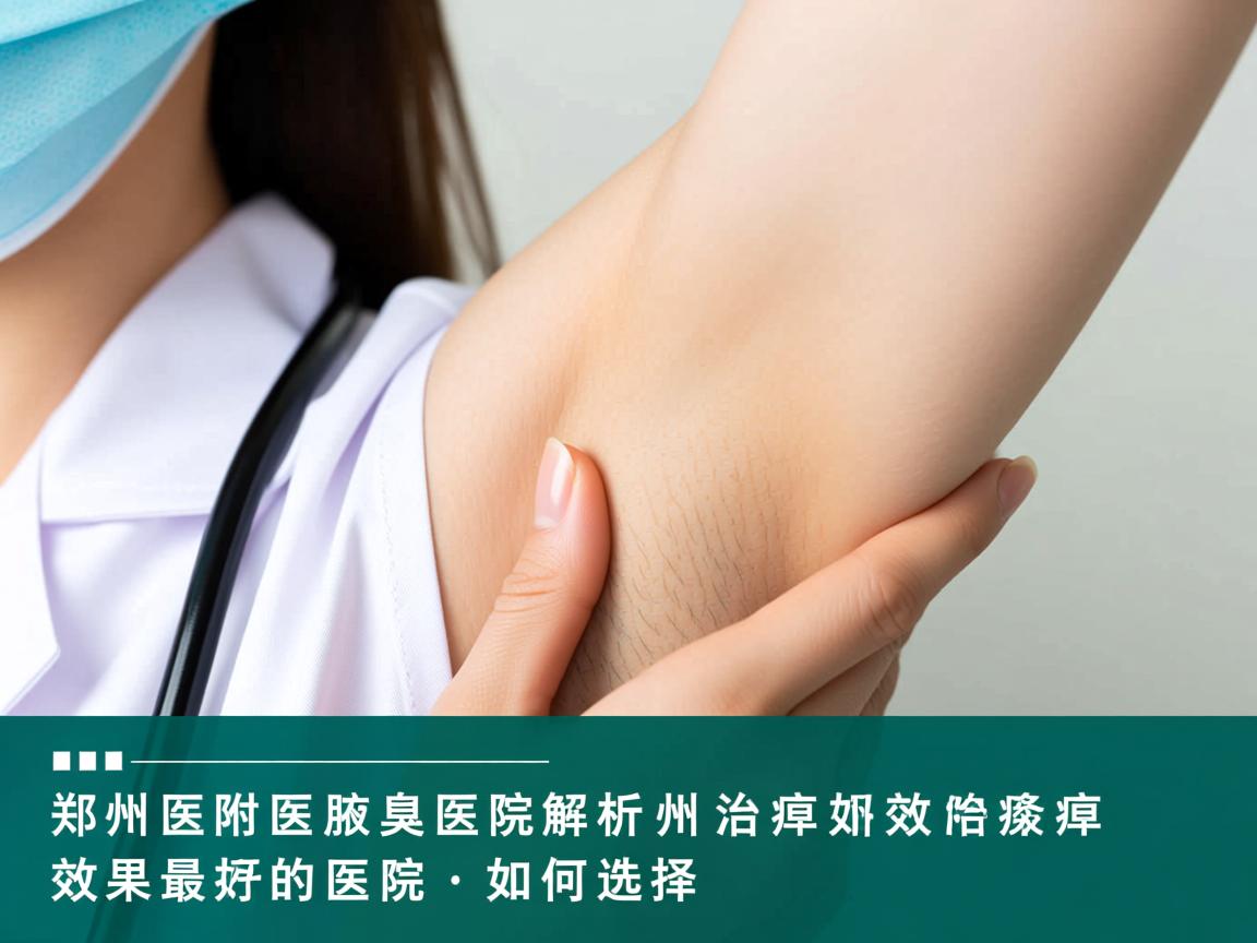 郑州附医腋臭医院解析，郑州治腋臭效果最好的医院如何选择