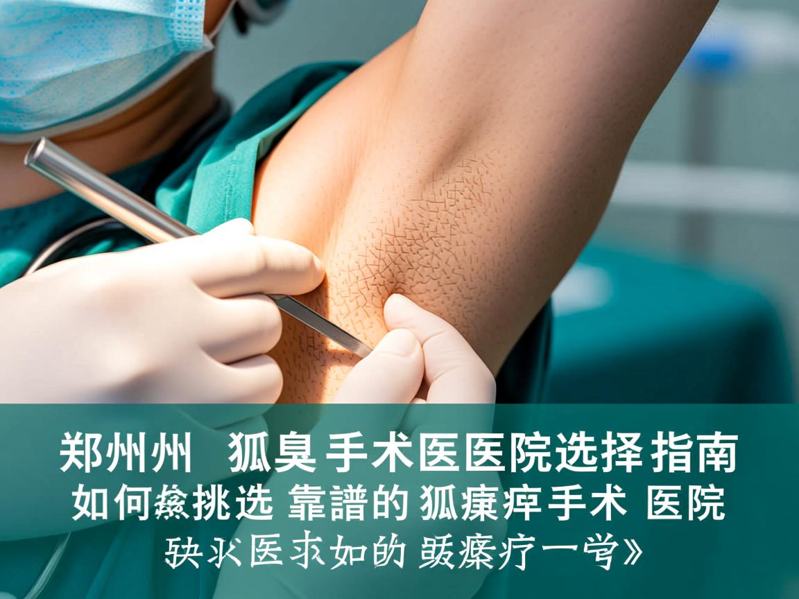 郑州狐臭手术医院选择指南，如何挑选靠谱的狐臭手术医院