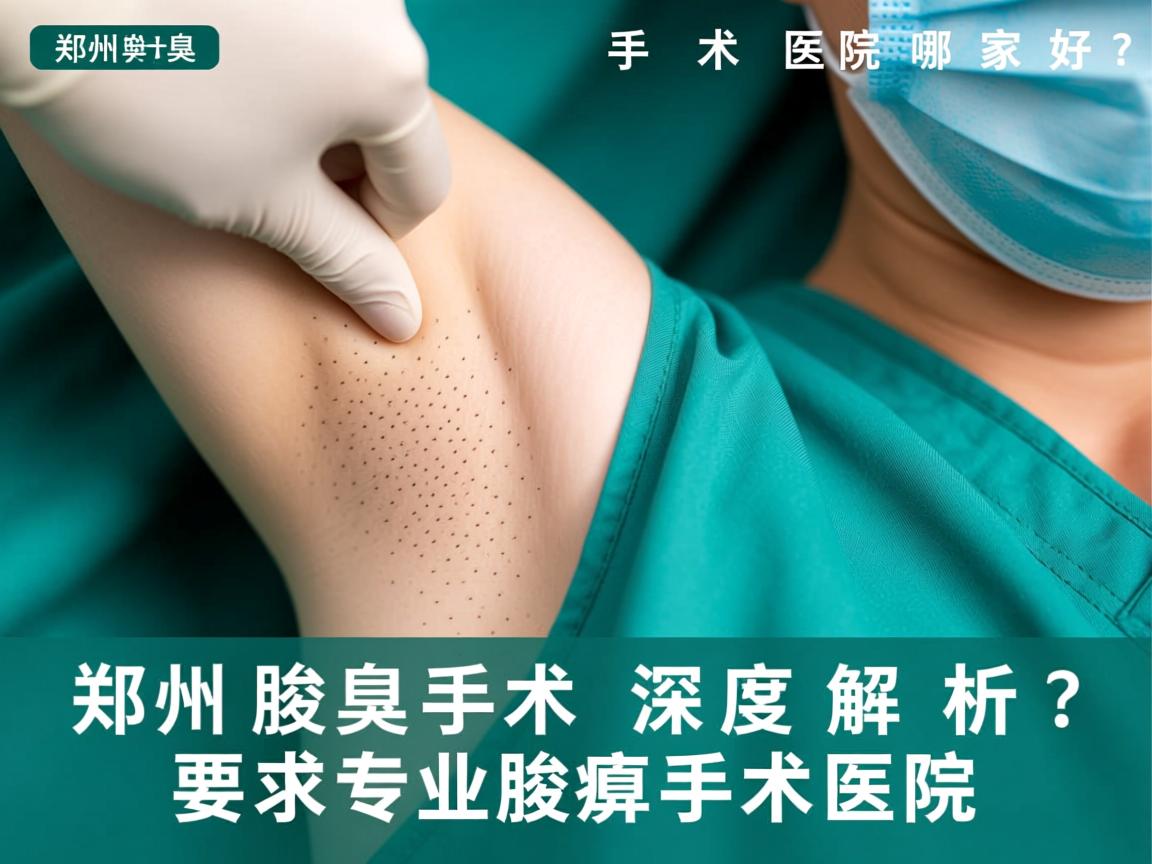 郑州腋臭手术医院哪家好？深度解析郑州专业腋臭手术医院