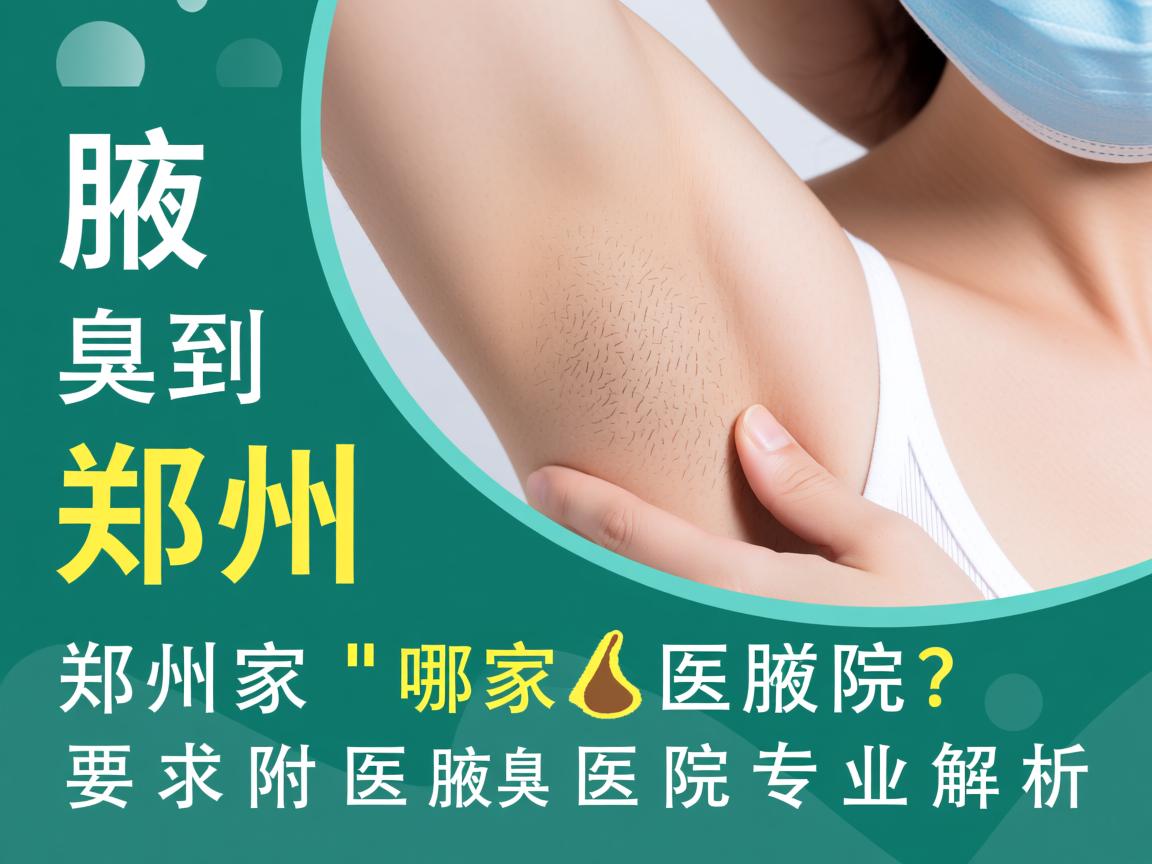 看腋臭到郑州哪家医院？郑州附医腋臭医院专业解析