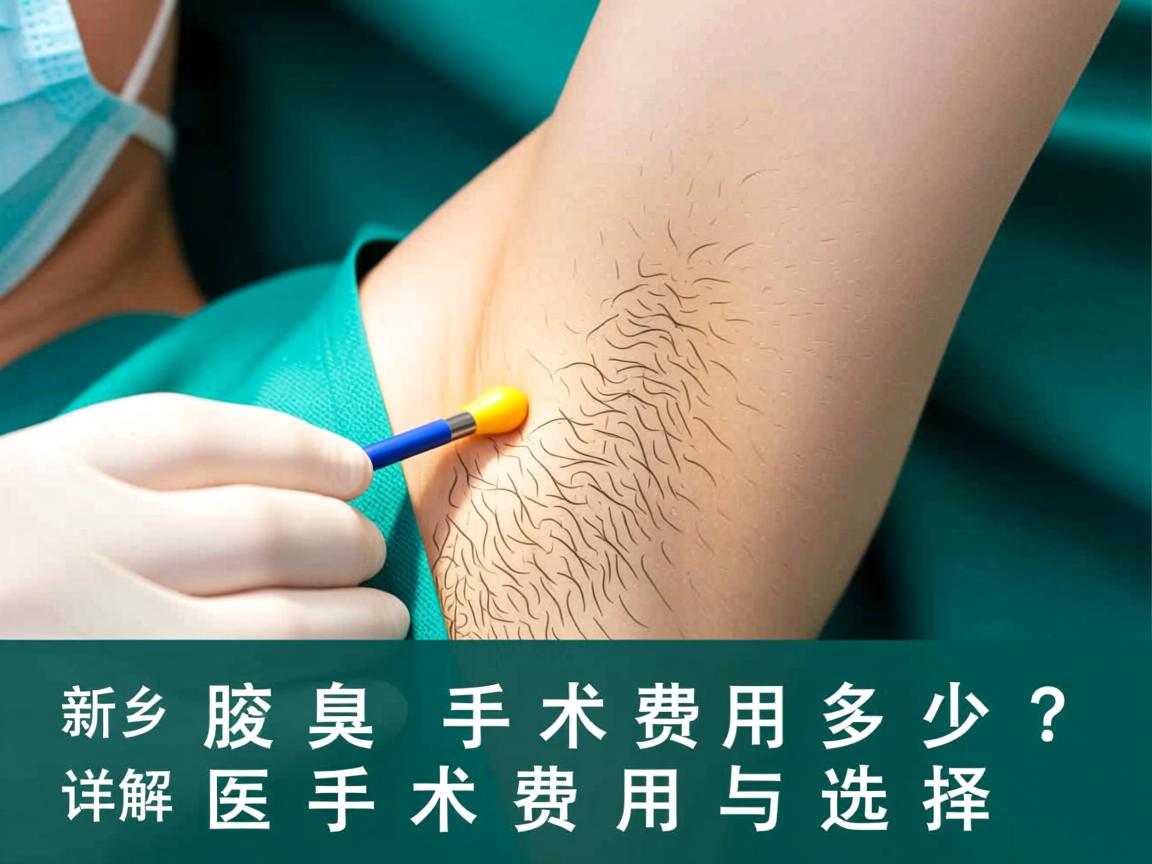 新乡腋臭手术费用多少？详解腋臭手术费用与选择