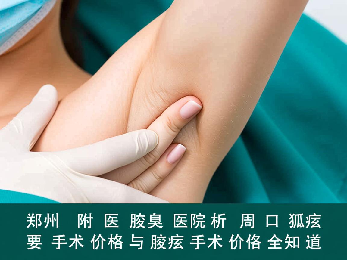郑州附医腋臭医院解析，周口狐臭手术价格与腋臭手术价格全知道