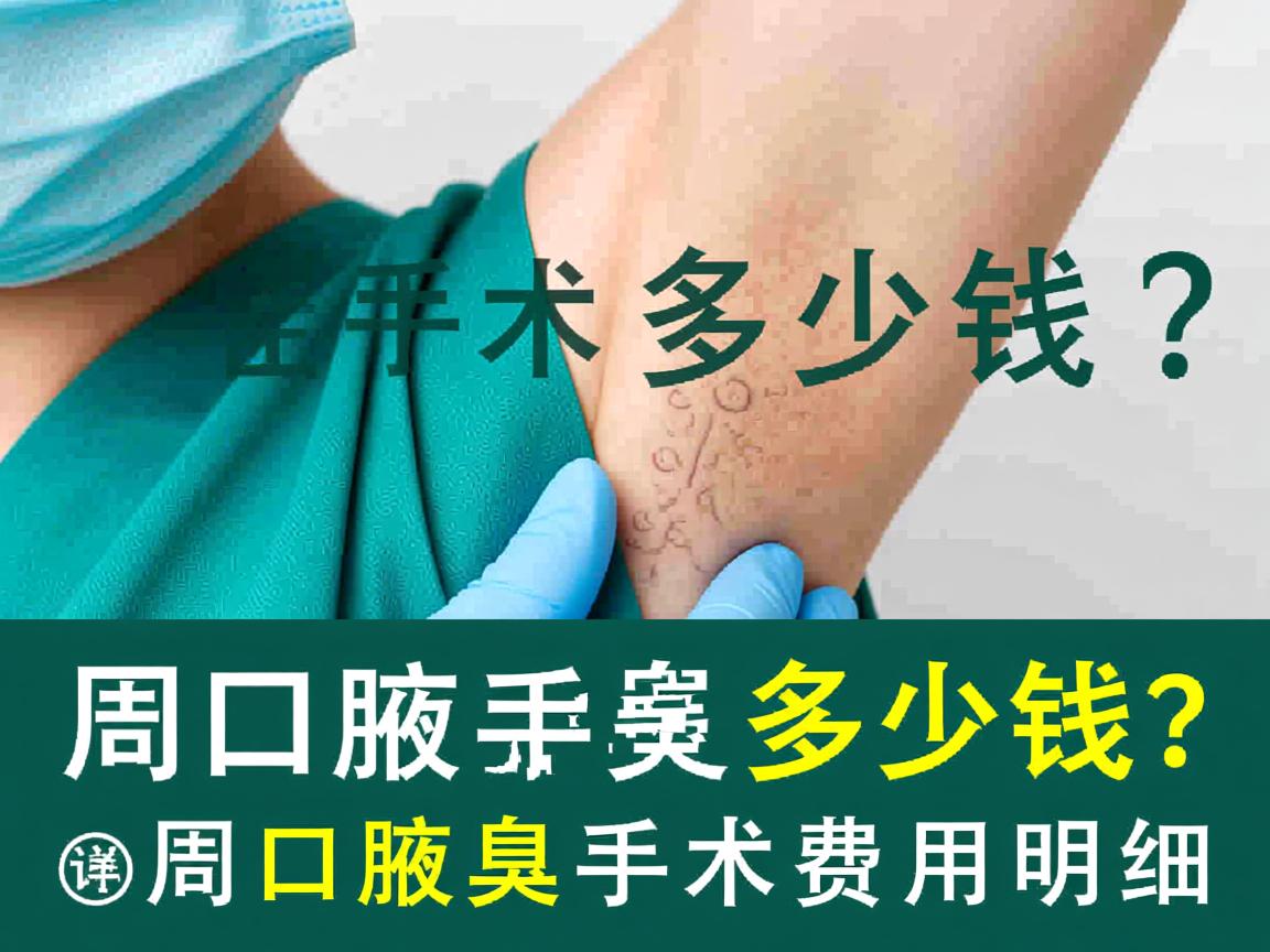 周口祛腋臭手术多少钱？详解周口腋臭手术费用明细