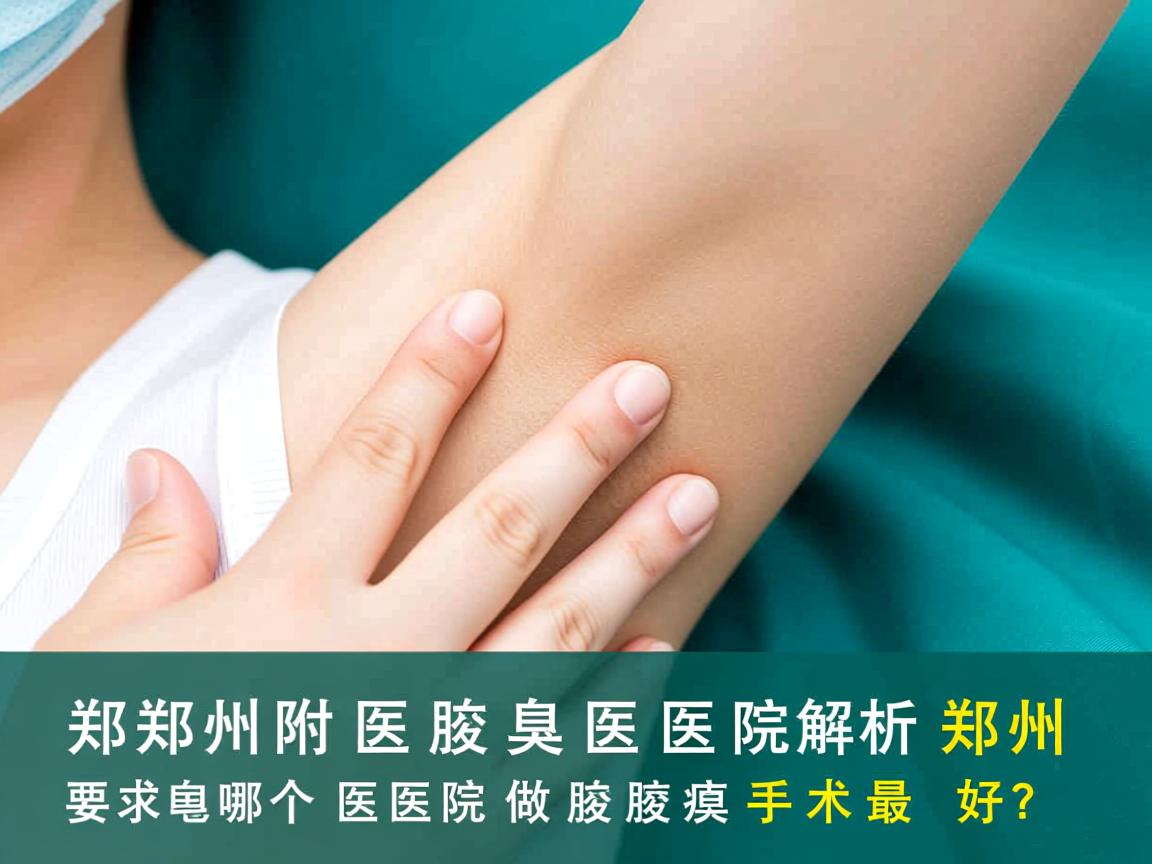 郑州附医腋臭医院解析，郑州哪个医院做腋臭手术最好？