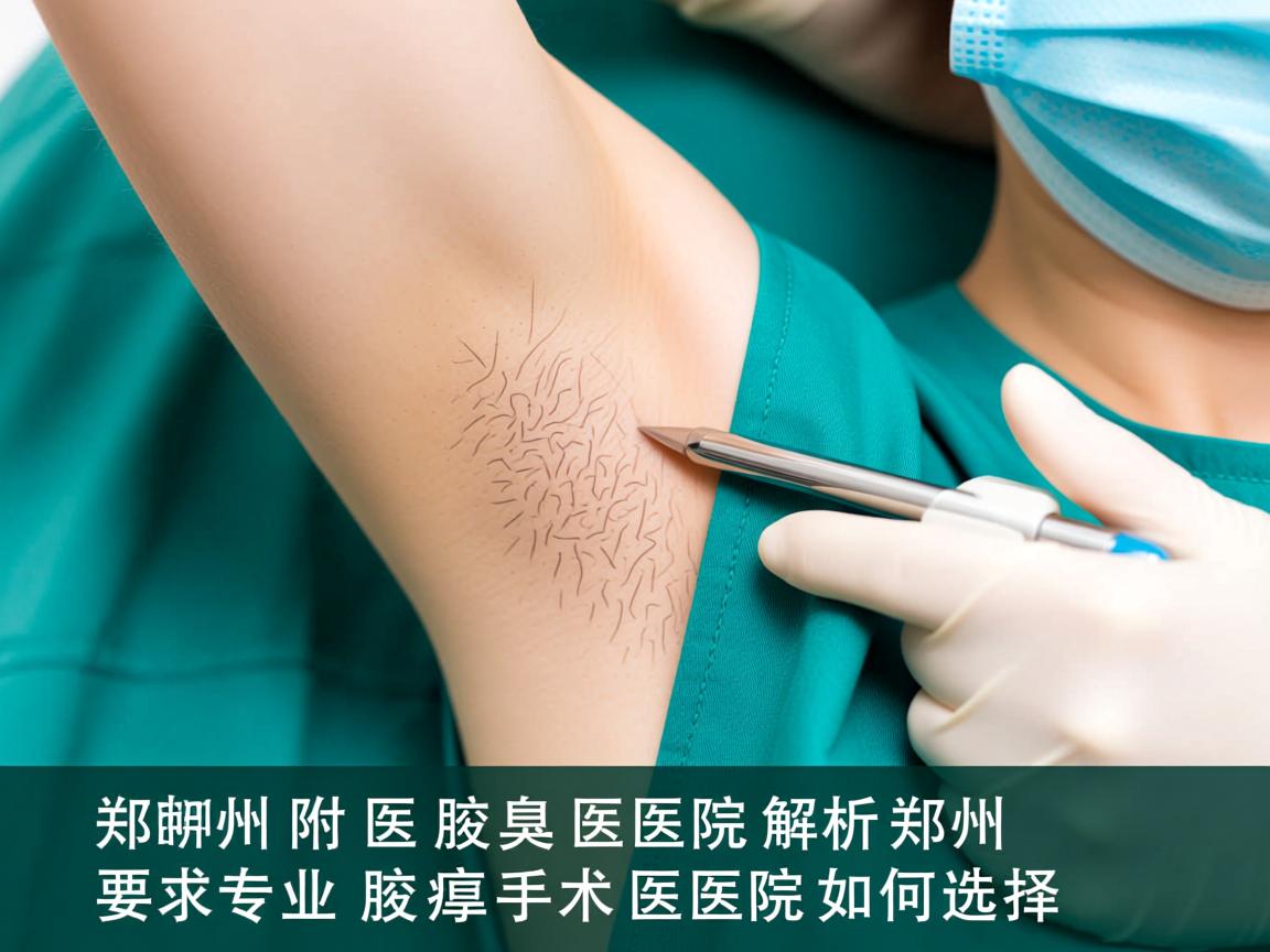 郑州附医腋臭医院解析，郑州专业腋臭手术医院如何选择