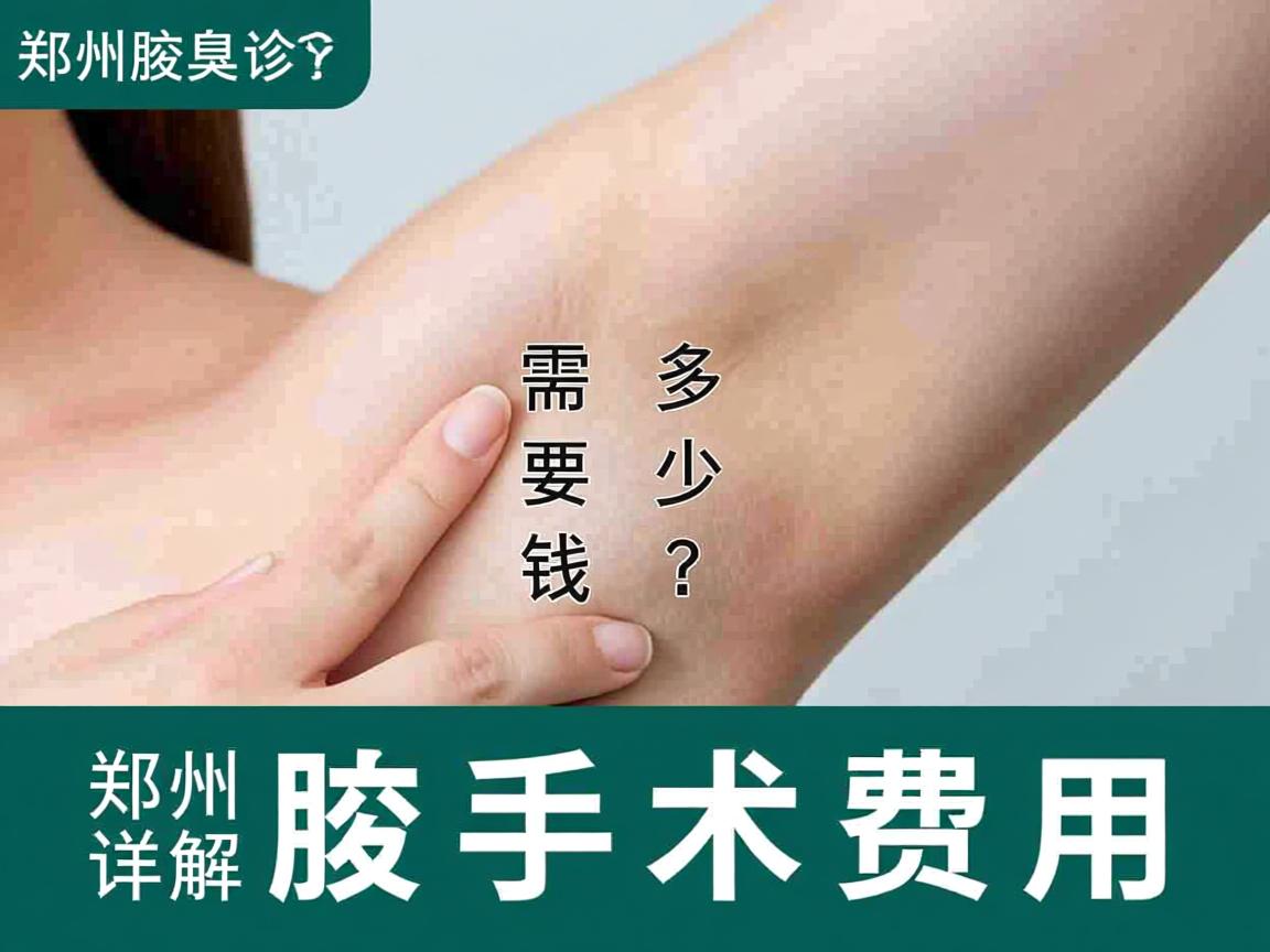 郑州腋臭诊疗需要多少钱？详解郑州腋臭手术费用