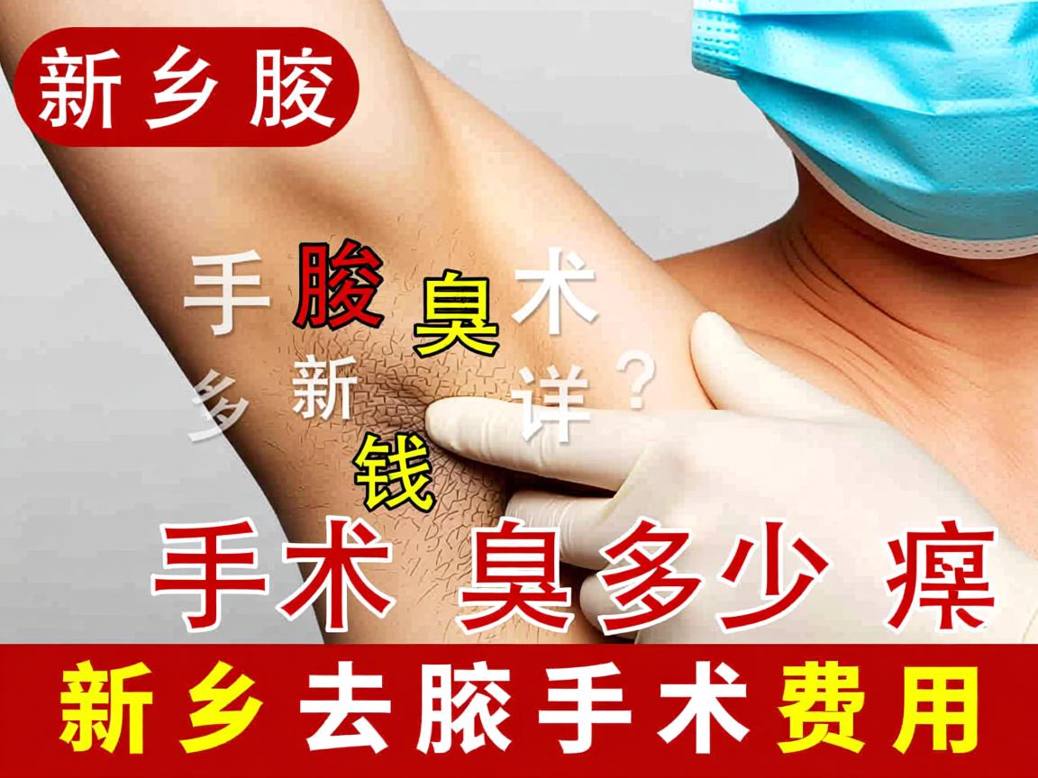 新乡腋臭手术多少钱？详解新乡去腋臭手术费用
