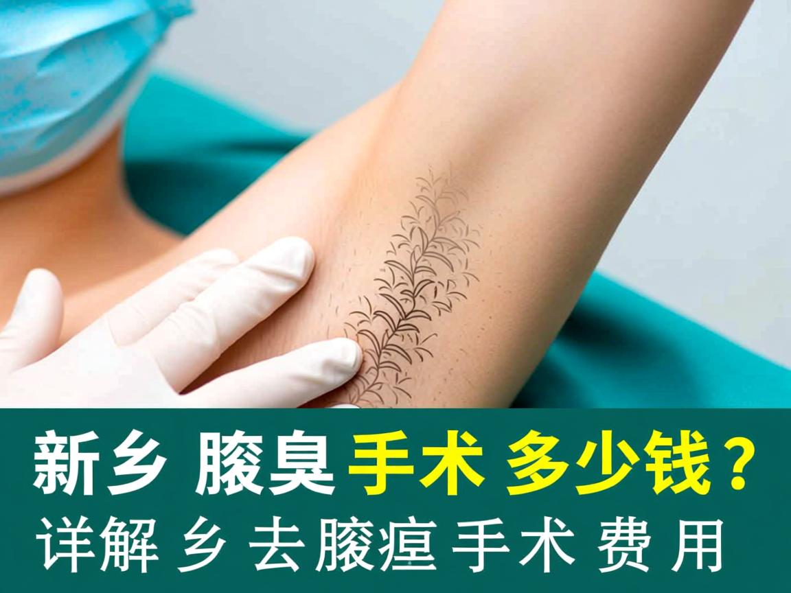 新乡腋臭手术多少钱？详解新乡去腋臭手术费用