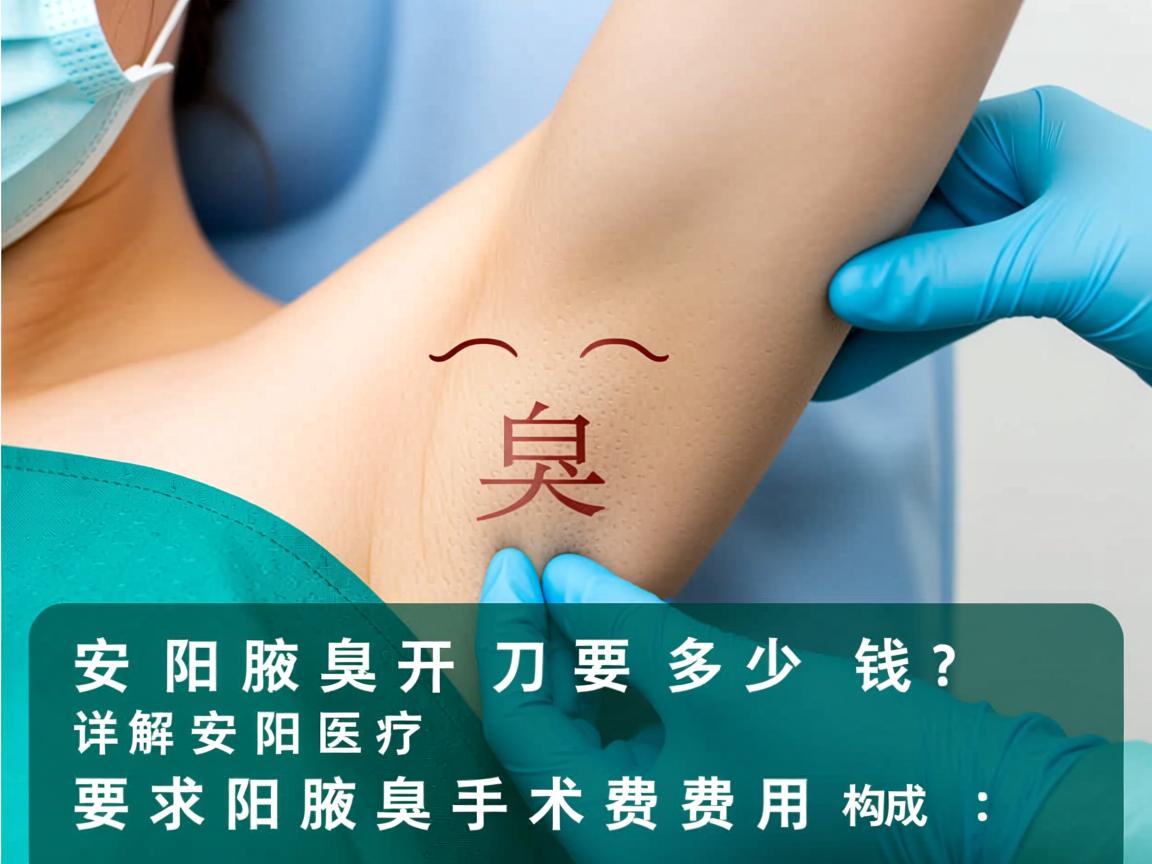 安阳腋臭开刀要多少钱？详解安阳腋臭手术费用构成
