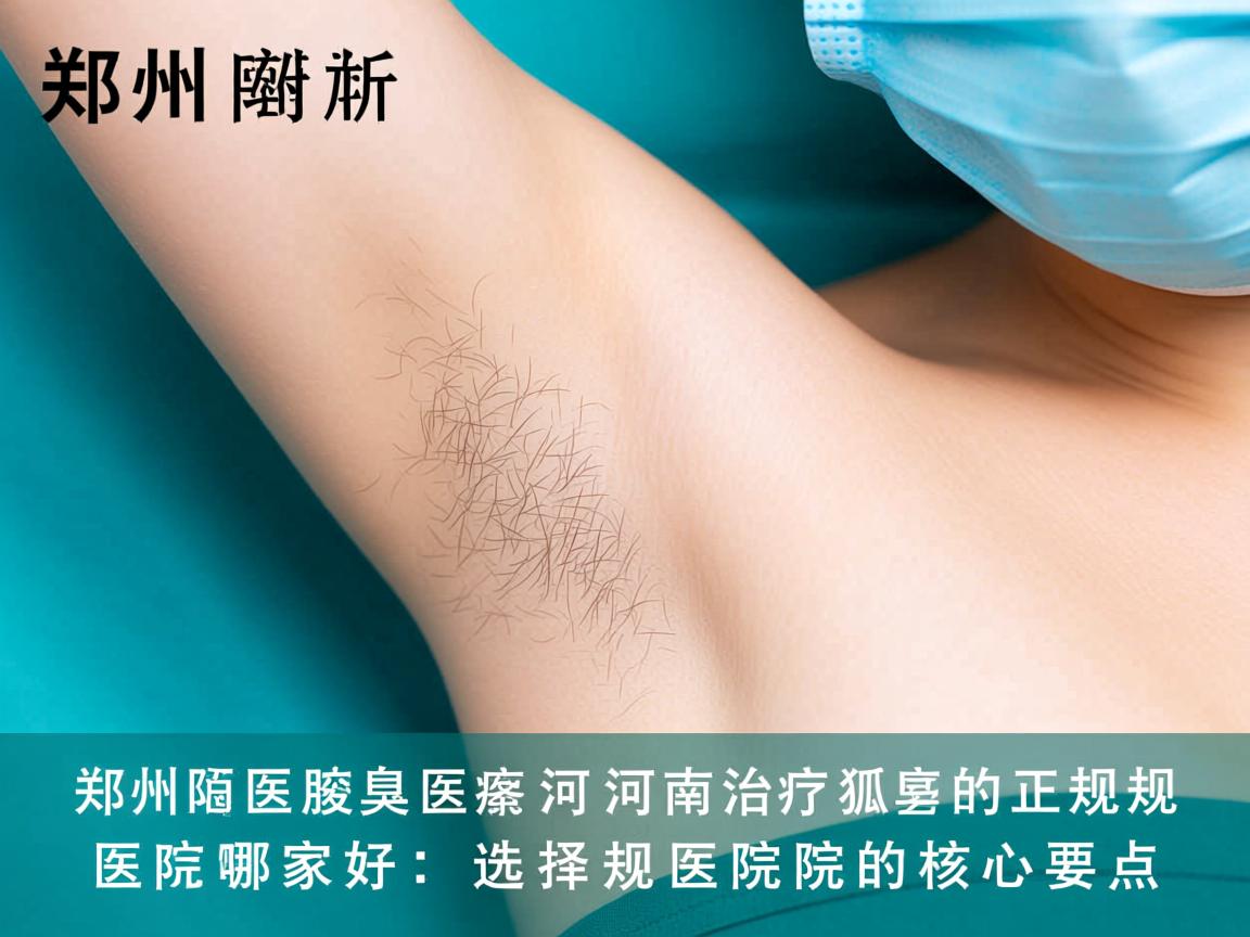 郑州附医腋臭医院解析，河南治疗狐臭的正规医院哪家好，选择正规医院的核心要点